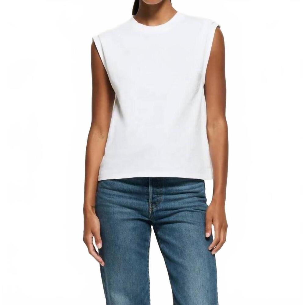 NEW NATION LTD marina muscle tee in white